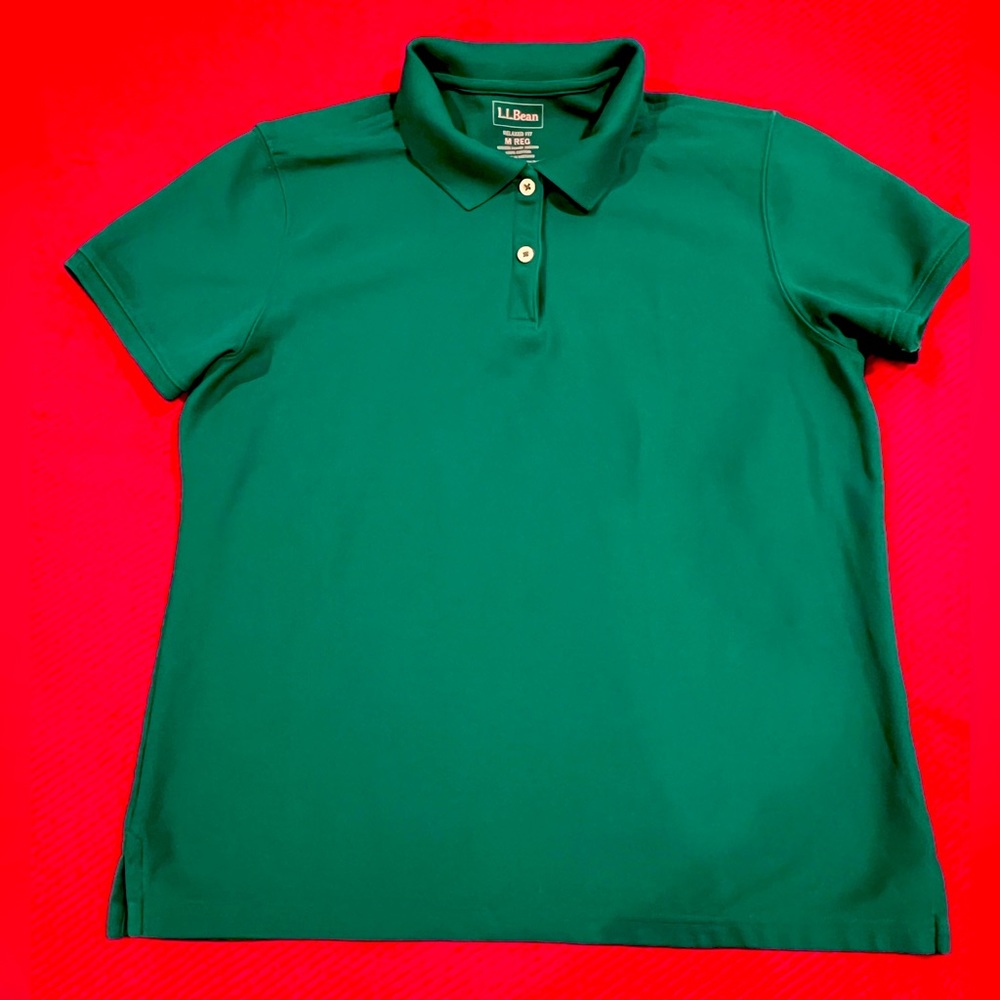 L.L. Bean Green Polo Shirt Traditional Fit XLarge